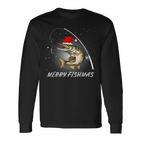 Merry Fishmas Fishing Zander Christmas Langarmshirts