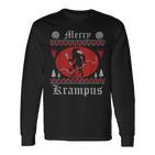 Merry Krampus Christmas Xmas Horror Ugly Jumper Evil Pyjamas S Langarmshirts