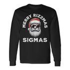 Merry Rizzmas Sigmas Rizz Christmas Santa N Gen Alpha Langarmshirts