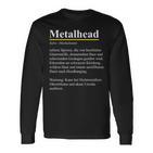 Metalhead Dictionary Definition For Fans Of Heavy Metal Langarmshirts