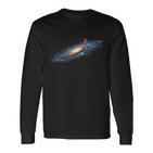 Milky Way Galaxy Universe Location Pin Space Cosmic Langarmshirts