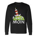 Moin North Sea Lighthouse Motif I North Sea Island Sheep Langarmshirts