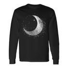 Moon Motif Half Moon Print Full Moon Mobile Phone Cover Langarmshirts