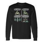 Motorcycle With Biker Slogan Langarmshirts