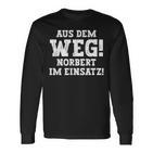 Norbert Saying Aus Dem Weg First Name Norbert Langarmshirts