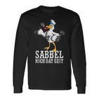 With North German Seagull Plattdeutsch Norden Langarmshirts