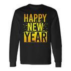 Nye New Year's Eve Party Confetti Fireworks Happy New Year Langarmshirts