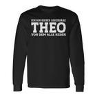 Theo First Name Name Saying Theo Langarmshirts