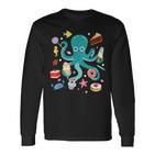 Octopus Cake Tentacle Sea Animals Children's Langarmshirts