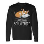 Official Sleep Corgi Dog Sleeping Chilling Dog Langarmshirts