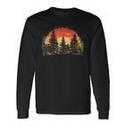 Outdoor Tree Nature Lovers Sunset Retro Forest Langarmshirts