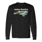 Outer Banks North Carolina Outdoors Retro Nature Langarmshirts