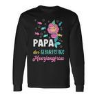 Papa The Birthday Mermaid Birthday Langarmshirts