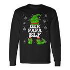 Papa Elf Father Elf Christmas Langarmshirts