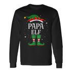 Papa Elf Outfit Christmas Family Elf Christmas Langarmshirts