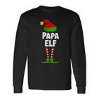 Papa Elf Partner Look Family Elves Outfit Xmas Christmas Langarmshirts