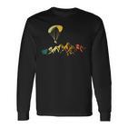 Paraglider Retro Mountain Paragliding Paraglider Langarmshirts