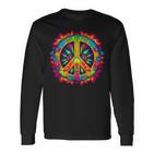 Peace Love Hippie Kostüm Tie Dye 60Er 70Er Jahre Langarmshirts