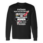 With Pencil Früher War Alles Besser Retro Cassette Langarmshirts