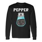 Pepper Costume Salt Pepper Matching Pair His Her Langarmshirts