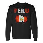 Peru Football Jersey Quali Peru Flag Langarmshirts