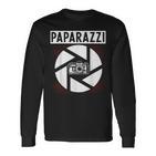 Photography Camera Lens Retro Paparazzi Langarmshirts