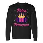 Pisten Prinzessin Skifahren Skiurlaub Snowboard Apres Ski Langarmshirts