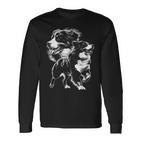 Playful Bernese Mountain Dog In Cool Drawing Style Langarmshirts