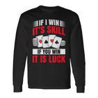 Poker Costume For In Texas Poker Player Langarmshirts