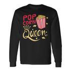 Popcorn Snack Cinema Sweet Salty Popcorn Langarmshirts