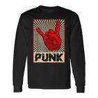 Punk Rock Music Against Nazis Against Right Langarmshirts