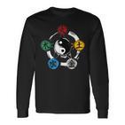 Qigong Five Elements Tai Chi Meditation Ying & Yang Langarmshirts