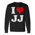 Red Heart I Love Jj Langarmshirts