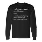 Religious War Noun Adult People Fighting About Who Has The Langarmshirts