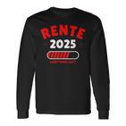 Rente 2025 Der Countdown Lauft Das Lustige Rentner Langarmshirts