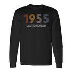 Retro 70 Jahre Jahrgang 1955 Limited Edition 70 Geburtstag Langarmshirts