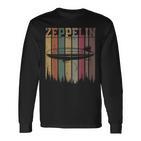 Retro Zeppelin 70Er Jahre Dirigible Blimp Luftschiff Zepelin Zepplin Langarmshirts