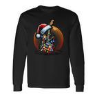 Rock & Roll Santa Guitar Guitar Christmas Langarmshirts