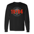 Rock And Roll Heavy Metal 1984Intage Birthday Langarmshirts