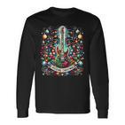 The Rocking Christmas Rock Guitar Santa Langarmshirts