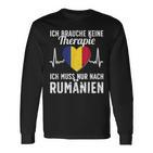 Rumänische Flagge I Rumänien Urlaub I Rumänien Langarmshirts