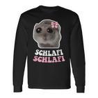 Sad Hamster Hampter Schlafi Schlafi Sad Hamster Meme Langarmshirts