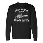 Sägespäne Sind Männer Glitzer Holzfälller Langarmshirts