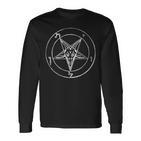 Satanic Pentagram Sigil Of The Devil Langarmshirts