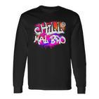 Saying Chill Mal Bro Graffiti S Langarmshirts