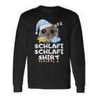 Schlafi Schlafi Sad Hamster Cute Hamstie Langarmshirts