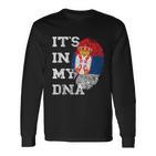 With Serbian Flag Es Ist In My Dna Serbe Genetic Langarmshirts