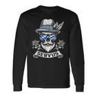 Servus Bayern Skull Bavarian Bua Costume Servus Langarmshirts