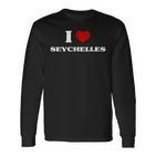 Seychellen I Heart Seychellen Souvenir I Love Seychellen Langarmshirts