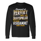 Skatspieler Skat Card Games Slogan Langarmshirts